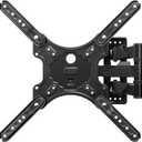 MOUNTUP Full Motion TV Wall Mount for Most 26-60 Inch TVs, Max VESA 400x400mm Wall Mount TV Bracket with Swivel Tilting Extension Level Adjustment for LED LCD Flat Curved TVs Up to 77 LBS, MU0018 (Arm: 15.3")
