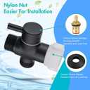 BARROCK Handheld Bidet Sprayer for Toilet, Stainless Steel Metal Made Baby Cloth Diaper Spraying Kit, Bathroom Toilet Bidet Attachment Set for Bathing Pets and Feminine Hygiene, Matte Black