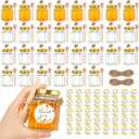 AuroTrends 3oz Mini Honey Jars with Dipper 30Pack, Empty Glass Jars for Baby Shower Favors/Wedding Favors for Guests- Mini Jar with Wooden Dippers