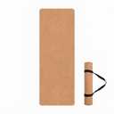 Cork Yoga Mat 6mm Extra Thick TPE Non-Slip Workout Mat with Alignment Lines for Hot Yoga and Home Gym (brown)