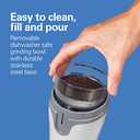 Hamilton Beach Fresh Grind Electric Coffee Grinder for Beans, Spices and More, Stainless Steel Blades, Removable Chamber, Makes up to 12 Cups, White