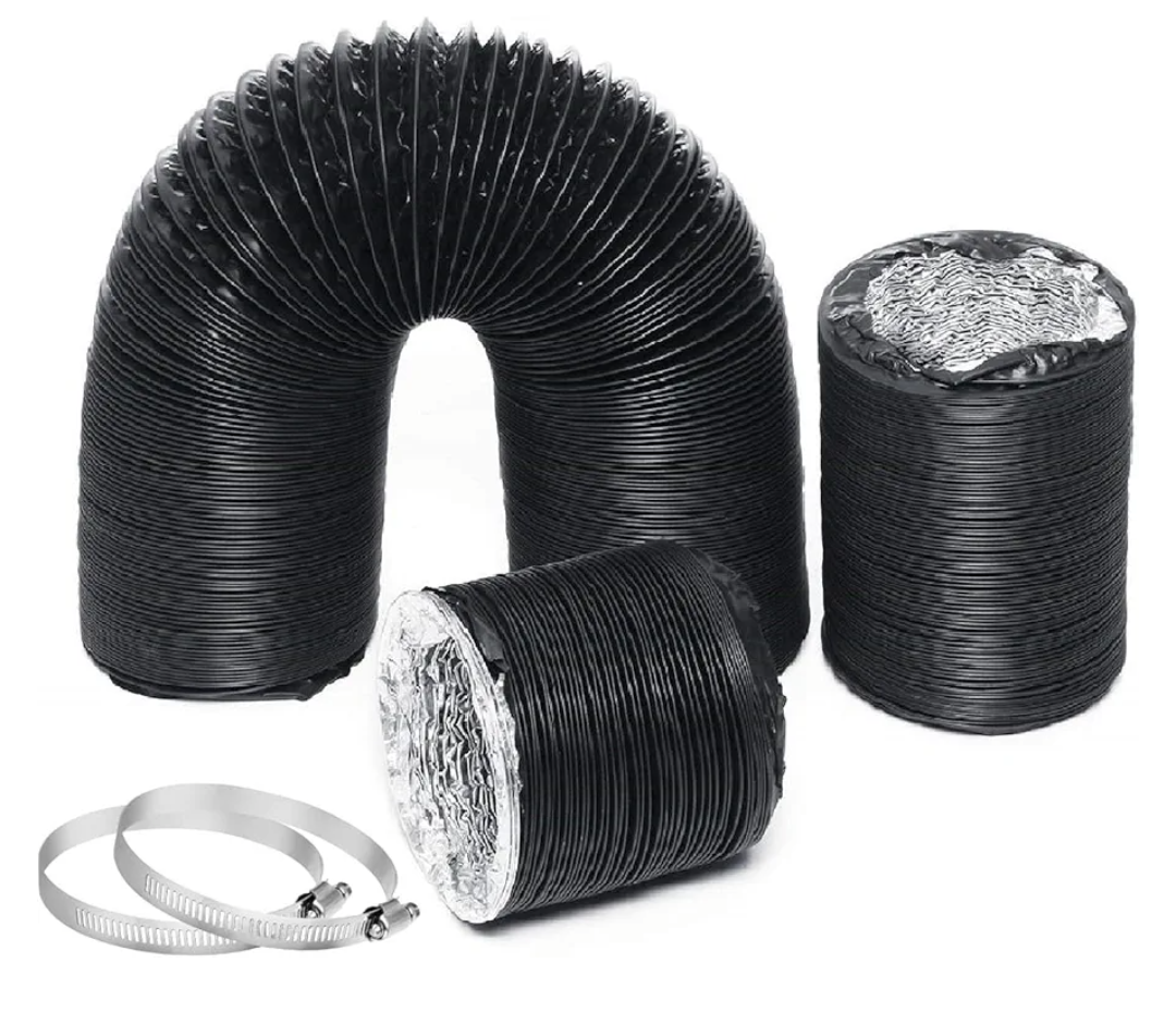 5 Inch Dryer Vent Hose, 6.5 Ft Long PVC Ducting Hose HVAC Flexible Dryer Air Vent Pipe for Ventilation