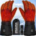 Heated Gloves, Rechargeable Heated Gloves for Men Women | Electric Heated Gloves 3 Heating Level, Waterproof Winter Touchscreen Warming Gloves Outdoor Work | Ski | Hunting | Motorcycle, Black L