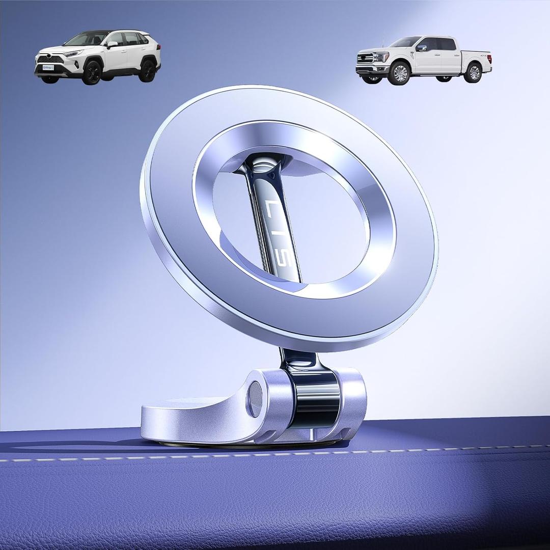 LISEN for iPhone 17 MagSafe Car Mount, Purple Car Accessories, Ultra Magnetic Phone Holder for Car Dashboard,Gifts for Men Women Him Her, Fit for iPhone17 Pro/air/Max 16 15 14 13 Purple (Cold Brew Purple)