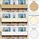 LOVE STORY Balcony Privacy Screen, 3'x10' Butter Cream Deck Shield Screen Fence Cover (HDPE),UV Protection and Weather-Resistant,3 FT Height for Deck, Patio, Backyard, Outdoor Pool, Porch, Railing