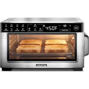 Gourmia Toaster Oven - 4-Slice Capacity, Digital Display, Stainless Steel