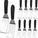 LemonRoad 10 Pcs Small Metal Spatula Mini Stainless Steel Spatula for Kitchen Cooking Serving and Turning Ideal for Brownie Pancakes Desserts Cookie Eggs Lasagna