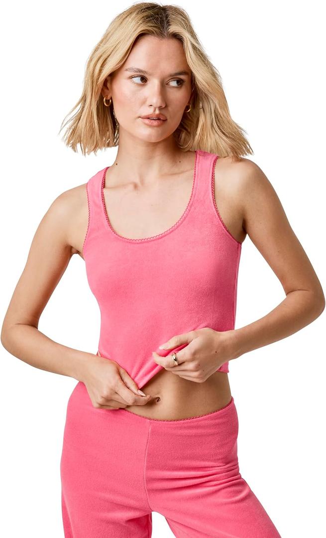 florence by mills Women's Cabana Dreams Collection Terry Towel Scoop Neck Tank (Medium)