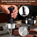 9 Pack Espresso Tamper Station&Coffee Distributor Tamper&Espresso WDT Stirrer&Coffee Tamping&Brush&Coffee Dosing Funnel&Espresso Puck Screen, Latte Art pen and Towel (54 mm)