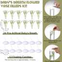 Conelist 36 Pcs Floating Candles and Floating Flowers for Centerpieces Wedding Baby's Breath Vase Filler Artificial Flowers Decoration for Party Home Wedding Table Centerpieces Party Decoration