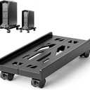 Pc Stand for Floor, Adjustable Computer Tower Stand for Carpet,Mobile CPU Stand with 4 Rolling Caster Wheels, PC Tower Stand Fits Most PC Under Desk-D-Black
