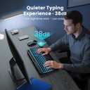 SABLUTE Wireless Keyboard and Mouse Combo, Rechargeable 4000mAh Light up Quiet Keyboard with Wrist Rest & Phone Holder, Ergonomic Silent Typing for PC/Mac/Laptop/Windows/Chrome OS