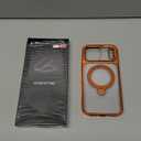 CASEKOO 360 Spin Magnetic Stand for iPhone 17 Pro Max Case with [Fit for MagSafe][17FT Military Protection] Slim Hand-Polished Frame Titanium Alloy Sturdy Stand 6.9", Glossy Cosmic Orange