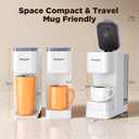 Tastyle Hot & Iced Coffee Maker with Magnetic K-Pod Organizer (Pods Not Included), Stores 10 Pods, 4-5 Cups Coffee Maker & Single-serve Brewer for K Cup & Grounds, 40oz Removable Water Tank, White