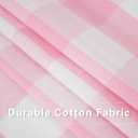 UPOPO Buffalo Check Window Curtains 63 inches Long Living Room Bedroom Cotton Plaid Gingham Farmhouse Rustic Decor Curtains 2 Panels Rod Pocket Kitchen Basement Curtain Panels Pink White 52"x63"