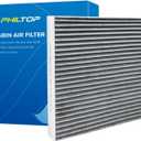 PHILTOP Cabin Air Filter, Replacement for ACF286 (CF12820), GV60, Elantra, Elantra N, Ioniq 5, Santa Cruz, Santa Fe, Sonata, Tucson, K5, Niro, Sorento, Sportage Filter with Activated Carbon