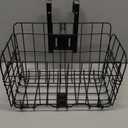 Folding Bike Front Basket Bicycle Wire Basket with Handles Easy Installation on Front Handlebar