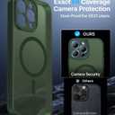 Magnetic for iPhone 14 Pro Max Case,Upgraded [Full Camera Protection][Compatible with Magsafe][Mil-Grade Protection] Shockproof Translucent Matte Phone Case for iPhone 14 Pro Max,Forest Green