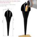 3 x Oil Funnel, Multi-Purpose Plastic Long Neck Oil Funnel, Automotive Use Funnels for Filling Oils Lubricants Water Diesel, Kitchen Funnels for Filling Bottles Jars (Black)