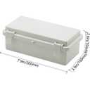 2 x Zulkit 2pcs Junction Box ABS Plastic Dustproof Waterproof IP65 Electrical Boxes Hinged Shell Outdoor Universal Project Enclosure with 2 Cable Glands 7.9 x 3.9 x 2.8 inch (200x100x70mm)