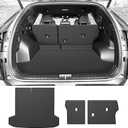 Trunk Mat & Backrest Mat Compatible with 2020-2024 2025 Hyundai Palisade - Custom Fit PU Leather Cargo Liner and Rear Backrest Protector - All Weather Cargo Mats Waterproof Anti-Slip Easy to Clean