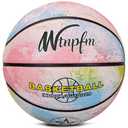 Wtnpfm Kids/Toddler Basketball for Age 1 2 3 4 5 6,Mini Basketball Size 3 (22-Inch) Game Play in & Outdoor for Little Girls and Boys (Thickened Rubber) 2 PCS