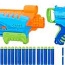 NERF Elite Junior Ultimate Starter Set, 2 Easy Play Blasters, 15 Darts for Kids Outdoor Games, Ages 6 & Up, Small