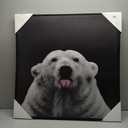 ElephantStock - Nothing Personal Wall Art - Square Canvas Wall Art - Living Room Wall Decor - Photography Polar Bear Canvas Art - Black And Gray Decor by Lars Van de Goor - 30" x 30"