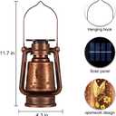 Solar Lantern Outdoor Hanging Vintage LED Waterproof Camping Light with Beautiful Graphics Landscape Decor for Yard,Patio,Porch,Lawn,Tabletop(02 - Hummingbird)