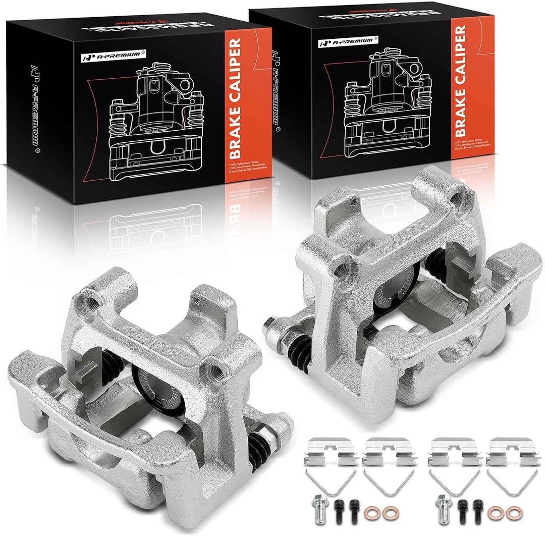 A-Premium Disc Brake Caliper Assembly with Bracket Compatible with Kia Sportage 2017-2022, Rear Driver and Passenger Side