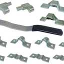 Cam Action Door Lock Kit, Zinc Coated Corrosion Resistant Kit Fits on 3/4" Pipe Not Included, Semi Rear Door Hardware, Cargo Trailer, Shipping Container Door Bar Latch Hasp Retainer Keeper