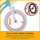 RoyalBaby Girls Bike with Training Wheels and Dual Handbrake, Stargirl Kids Bicycle 20 Inch Toddlers to Big Kids 7-13 Years, Sky Blue