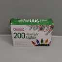 PREXTEX Multi Colored Christmas Tree Light String - Twinkle 200 Lights Mixed Color with Green Wire - 40 ft Outdoor Mardi Gras Lights for Holiday and Indoor Decorations