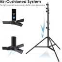 RAUBAY 10ft Heavy Duty Light Stand, Air Cushion, Black, LT30-RB | Aluminum photography light stand with 1/4" and 3/8" mounts for softboxes, studio lights, video production and photography