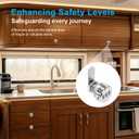 RV Cabinet Combination Lock2PCS, Metal Keyless Cam Lock for 1/2" Thick Door, 3-Digit Password Cylinder Lock for RV Interior Cabinets & Storage Compartments Silver