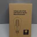 4-Pack Vintage Edison Bulbs 60W Equivalent, 850LM 6W LED Light Bulb Neutral White 4000K, ST58 Filament Lighting E26 Base, Non-Dimmable