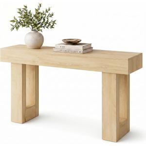 63-Inch Long Console Table, Sofa Table, Narrow Entryway Table for Hallway, Behind Couch, Living Room, Farmhouse Style, Easy Assembly, Natural Wood, 63" L x 13.8" D x 33.7" H