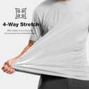 G Gradual Men's Workout Shirts Quick Dry Athletic Running T-Shirts Lightweight Moisture Wicking Short Sleeve Sports Gym Tops (White, L)