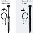 DJC MTB Dropper Seatpost Height Adjustable 125mm Travel Stroke External Cable Routing Remote Control Satori(External 31.6mm Diameter)