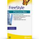 Freestyle Precision Neo Blood Glucose Test Strips, 50 Strips (50 Count (Pack of 1))