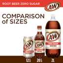 A&W Zero Sugar Root Beer Soda, 12 fl oz cans, 12 count
