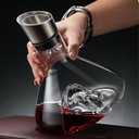 Wine Decanter, Red Wine Carafe, Iceberg base decanter, Decanter gift box, Wine lovers gift box.
