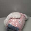 Electric Heated Blanket Throw Size 50"x60" - Dual-Sided with Microplush & Sherpa Fabric, 4 Heat Settings & 3 Hours Auto Off, Machine Washable - Pale Pink