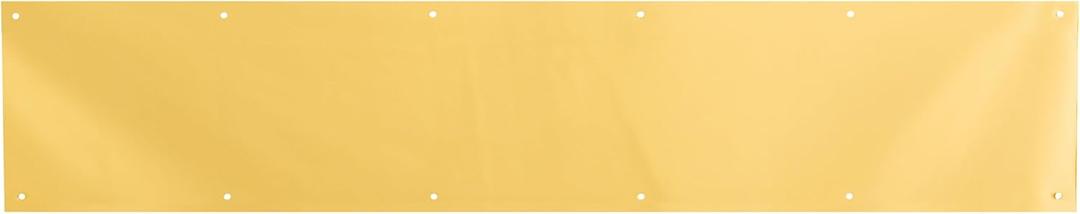 Prime-Line J 4703 6 x 34 In., Aluminum, Door Kick, Brite Brass Plated (Single Pack)