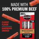 Jack Link's Original Beef Jerky Sticks - Made with 100% Real Beef - Ready to Eat Real Meat Protein Snacks - 5g Protein per Serving - 0.92 oz Meat Stick (EXP 11/06/26)