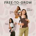 Baby Tula Cotton Free-to-Grow Baby Carrier - Adjustable, Comfortable, Newborn to Toddler Carrier - Ergonomic Fit for 7lbs to 45lbs - Back & Front Carry Options - Play (Yellow/Hearts)