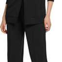 Casly Lamiit Lounge Sets for Women 2026 Spring Sweatsuit Long Sleeve Zip Up Travel Outfit Wide Leg Sweatpant Tracksuit (XX-Large, Black)