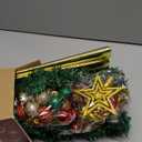 XmasExp 20in Mini Christmas Tree Artificial Small Christmas Tree with Lights,Star Treetop,Ornaments Balls,Bells and Pine Cones DIY Xmas Decorations Green