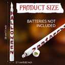 6 Pcs Halloween Flameless Taper Candles 11 Inch Long Red White Battery Operated LED Bloody Handprints Candles Haunted Table Centerpiece for Holiday Party Table Decor