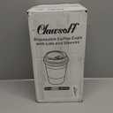 100 Pack 12 oz Disposable Coffee Cups with Lids and Insulated Sleeves, Leak-free Paper and Sturdy Thick Paper Hot to Go Coffee Cups with Lids for Cold/Hot Beverage (White)